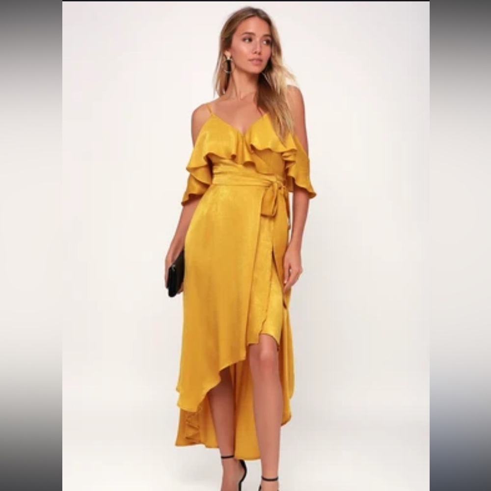 Lulu’s Layla Yellow High Low Dress